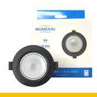 Kit 7 Spot Led Preto Redondo Embutir 8w Branco Quente 3000K