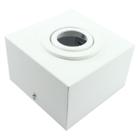 Kit 7 Spot Plafon Sobrepor Box Quadrado Mr16 Direcionável Branco