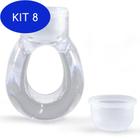 Kit 8 Anel Acrílico Luxo Porta Batoque Viccare