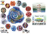 Kit 8 Beyblade Burst + 8 Lançadores + 3 Grip + Maleta Beyblade - Hasbro / Lianfa Toys