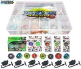 Kit 8 Beyblade Com Luz Led 6 Lançador + Maleta Beyblade