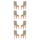 Kit 8 Cadeiras de Jantar Com Base de Madeira - V8 Decor