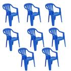 Kit 8 Cadeiras Poltrona em Plastico Mor