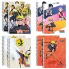 Kit 2un Caderno Naruto Uzumaki Espiral 1m 80fls Capa Dura