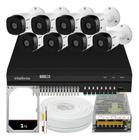 Kit 8 Camera Intelbras 20metros segurança monitoramento completo c/hd 1tb