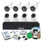 Kit 8 Cameras 1120 Dvr Mhdx 1008 Completo Com Hd 500gb - Intelbras