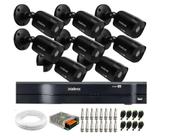 Kit 8 Câmeras Black Intelbras - VHD 1220 B G6 Full HD 1080p + DVR Intelbras MHDX Multi Hd