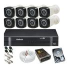 Kit 8 Câmeras De Segurança Full Hd 1080p 2 Megapixel e Dvr 8 Ch Hd 1Tb