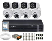 Kit 8 Câmeras de Segurança HD 720p 1MP + DVR MHDX Intelbras + HD 1TB