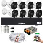 Kit 8 Câmeras de Segurança Intelbras VHD 1220 B Color Full HD 1080p 20m 2mp Infra DVR MHDX 3008-C