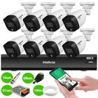 Kit 8 Câmeras de Segurança VHD 1220 B Full Color 1080p + DVR Intelbras MHDX 1008