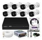 Kit 8 Câmeras Intelbras 1120b Dvr 8 Canais C/ Hd