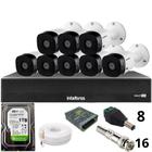 Kit 8 Câmeras Intelbras 1120b Full Hd Dvr Mhdx 1016-c Intelbras Com Detecção De Movimentos Hd 1tb