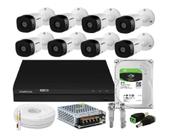 Kit 8 Câmeras Intelbras Full Hd 1220b Dvr 8 Canais C/ Hd