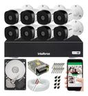 Kit 8 Câmeras Intelbras Hdcvi 1120 E Dvr 8 Canais Completo