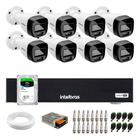 Kit 8 Câmeras Intelbras VHD 1220 B G7 Full Color Bullet Full HD 1080p Multi HD IR 20m + DVR Gravador de Vídeo Intelbras MHDX 3008-C + HD 2TB Skyhawk