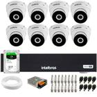 Kit 8 Câmeras Intelbras VHD 3230 D G7 Dome Full HD 1080p Visão Noturna de 30m IP67 + Dvr Intelbras MHDX 1108-C 8 Canais + HD 1TB BarraCuda