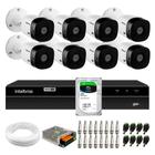 Kit 8 Câmeras Intelbras VHL 1220 B Full HD 1080p Bullet DVR 8 canais MHDX 1208 + HD 2TB SkyHawk