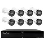 Kit 8 Câmeras Intelbras VIP-C 1230 B IP Bullet Full HD 1080p IP67 Visão Noturna 30m + DVR Tudo Forte TFHDX 3308 8 Canais