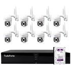 Kit 8 Câmeras Ip Wifi Speed Dome Externa Motorizada Full HD Tudo Forte + DVR Gravador de Vídeo Tudo Forte TFHDX 3304 4 Canais + HD 1TB Purple