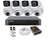 Kit 8 Cameras Segurança 1080 Full Hd Dvr Hikvision 8ch Alta Resolução c/ Acessórios