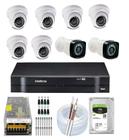 Kit 8 Cameras Segurança 1080 Full Hd Dvr Intelbras 8ch Alta Resolução c/ Acessórios e hd 3TB