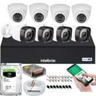 Kit 8 cameras seguranca 2 mp Full HD DVR Intelbras 8ch 3TB