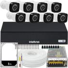 Kit 8 cameras seguranca Ahd DVR Intelbras 1108 Com 1TB - Intelbras/Afc