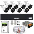 Kit 8 Câmeras Segurança Color 1080p 2.8mm Dvr Intelbras 1tb