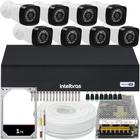 Kit 8 Cameras Segurança Dvr Intelbras Full Hd 8ch mhdx 1TB