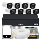 Kit 8 Cameras Seguranca Full Hd Dvr 8 Ch Intelbras 200m Cabo