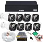 Kit 8 Cameras Seguranca Hd Dvr Intelbras full hd 8ch mhdx S/ Hd