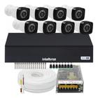 Kit 8 Cameras Seguranca Hd Dvr Intelbras full hd 8ch mhdx S/ Hd