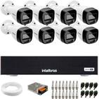 Kit 8 Cameras Seguranca Intelbras Full Color vhd 1120b Dvr 8ch Full S/ hd