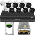 Kit 8 cameras seguranca Intelbras vhd 1220 Full Sem Cabo 1TB