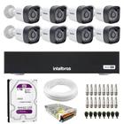 Kit 8 Câmeras Tudo Forte TF 2020 B Full HD 1080p Bullet Visão Noturna 20M Proteção IP66 + DVR Intelbras MHDX 3108-C 8 Canais + HD 1TB Purple