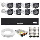 Kit 8 Câmeras Tudo Forte TF 2020 B Full HD 1080p Bullet Visão Noturna 20M Proteção IP66 + DVR Intelbras MHDX 3108-C 8 Canais