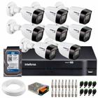 Kit 8 Câmeras VHD 1120 B G6 + DVR Intelbras + HD 1TB + App + Fonte, Cabos e Acessórios