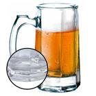 Kit 8 Caneca Chopp 380Ml Vidro Transparente Resistente Zero