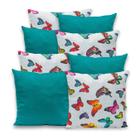 Kit 8 Capas de Almofada com Zíper Gorgurinho 40x40cm Lisa e Estampada