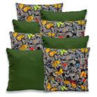 Kit 8 Capas de Almofada com Zíper Gorgurinho 40x40cm Lisa e Estampada