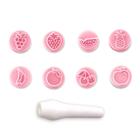 Kit 8 Carimbos para Doces Frutas Rosa Bb Bluestar