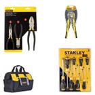 Kit 8 Chaves Fenda Philips + 4 Alicates Stanley E Bolsa