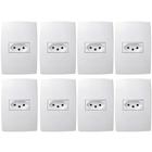 Kit 8 Conjunto Tomada 20a 2p+t 4x2 Branca 615081bc Pial Plus+