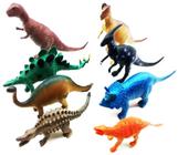 Kit 8 Dinossauro De Borracha Miniatura Brinquedo Jurassic - Ark Toys
