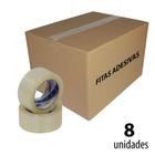 Kit 8 Fitas Adesivas 48mm X 100m Transparente