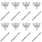Kit 8 Garras Bumbo Cromado 12.1 + 8 Parafusos 110mm x 6mm