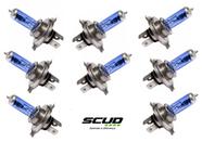 Kit 8 Lampada Farol Scud H4 35w35 12V Azul Cg Titan Fan 125 150 160 Ybr Factor Yes Crosser Lander