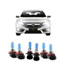 Kit 8 Lampadas Farol + Milha H11 Honda New Civic 2012 A 2014