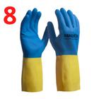 Kit 8 luva de segurança hand látex neoprene handex c.a 46919